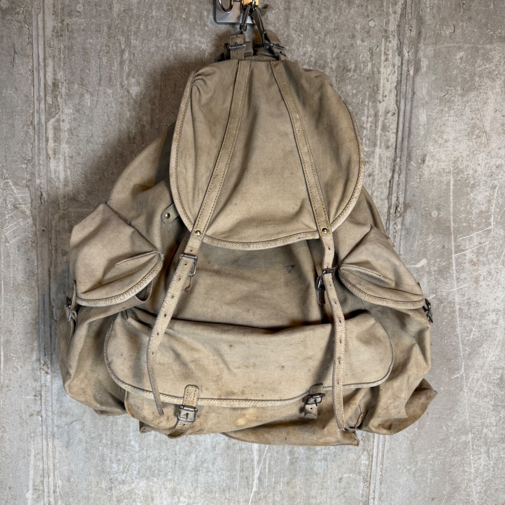 Vintage 60s Bergans Original Oslo Norway External Frame Canvas Rucksack Backpack